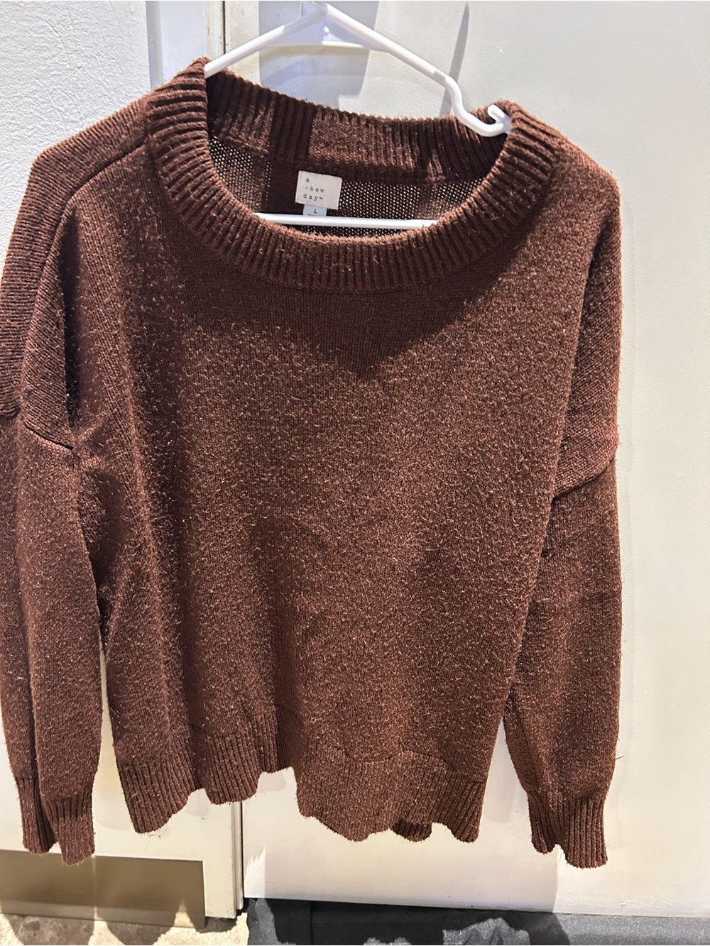 a new day Chocolate Brown Crewneck Sweater